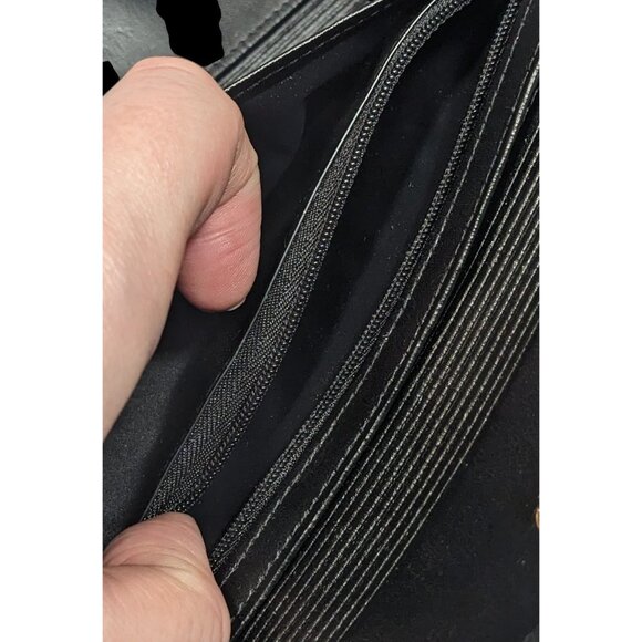 Vintage Buxton Leather Black Wallet With Attached Coin Pouch - Picture 10 of 16